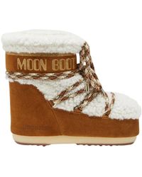 Moon Boot - Schoenen ,Bruin ,Wol Icon Low Shearling Boots - Lyst