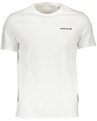 Guess - Tops ,Wit ,Katoen Korte Mouw Katoenen T-Shirt Met Zak - Lyst