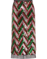 Gucci Sequinned Tulle Midi Rok - Groen