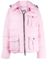 Ganni Puffer Jacket - Roze