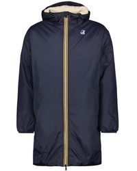 K-Way - Jassen ,Blauw ,Polyester Le Vrai 3.0 Eiffel Orsetto Parka - Lyst