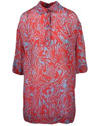Dries Van Noten - Lange Chiffon Blouse - Lyst