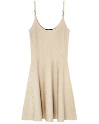 Versace - Kleedjes ,Polyester Barocco Jacquard Korte Jurk - Lyst