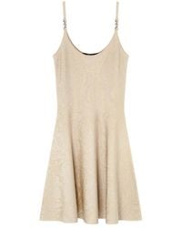 Versace - Kleedjes ,Polyester Barocco Jacquard Korte Jurk - Lyst
