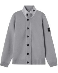 Stone Island - Geknoopte Trui Met Viltdetails - Lyst