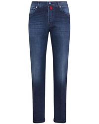 Kiton - Jeans ,Blauw ,Katoen Slim Five-Pocket Jeans - Lyst