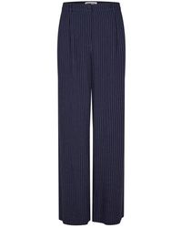 Lolly's Laundry - Broeken ,Blauw ,Wijde Broek - Lyst