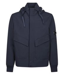 C.P. Company - Jassen ,Blauw ,Polyester Shell-R Hooded Jacket - Lyst