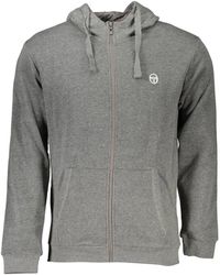Sergio Tacchini - Felpa con zip uomo grigio - Lyst
