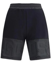 Gcds - Korte Broeken ,Zwart ,Katoen Monogram Trainingshorts Met Zakken - Lyst