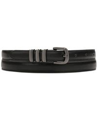 Kazar - Accessoires ,Zwart ,Leer Zwarte Smalle Riem Met Pistool Metalen Gesp - Lyst