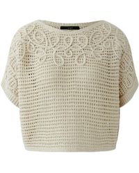 Ouí - Mesh-Knit Pullover - Lyst