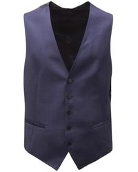 Tagliatore - Kostuums ,Blauw ,Wol 1678Av Wollen Vest E - Lyst