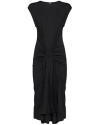 TOTEME - Kleedjes ,Zwart ,Katoen Tie-Waist Jersey Dress - Lyst
