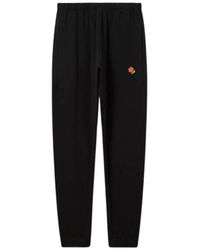 KENZO - Bestickte jogginghose schwarz - Lyst