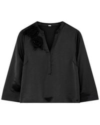 GUSTAV - Elegante Bluse Mit Blumenmuster Und V-Ausschnitt - Lyst