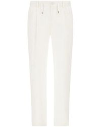 Herno - Broeken ,Wit ,Katoen Drawstring Broeken - Lyst