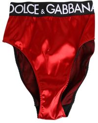 Dolce & Gabbana - Red Satin High - Lyst