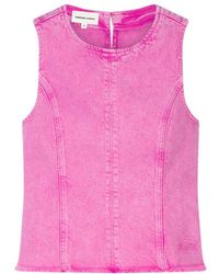 FABIENNE CHAPOT - Tops ,Roze ,Leer Jojo Top - Lyst