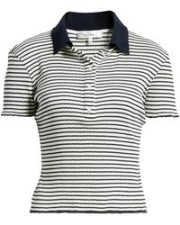 FRAME - Tops ,Veelkleurig ,Namu Striped Polo Top - Lyst