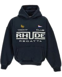Rhude - Hoodies & Sweatvesten ,Blauw ,Leer Regatta Club Hoodie - Lyst
