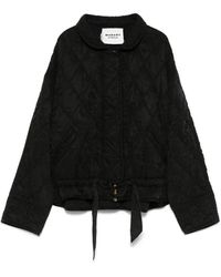 Isabel Marant - Zwarte Diamant Gewatteerde Buitenkleding Jas - Lyst