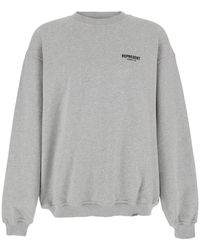 Represent - Hoodies & Sweatvesten ,Grijs ,Katoen Grijze Logo Crewneck Sweatshirt Katoen - Lyst
