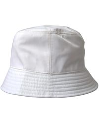 Dolce & Gabbana - Cappello a secchiello in cotone bianco - Lyst