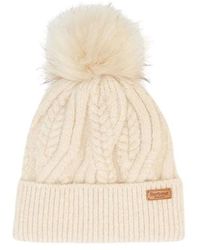 Barbour - Elsdon Cable-Knit Mütze - Lyst