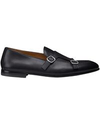 Doucal's - Schoenen ,Zwart ,Leer Loafer Met Dubbele Gesp - Lyst