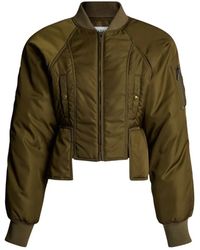 Balmain - Jassen ,Groen ,Leer Bomberjack - Lyst