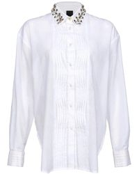 Pinko - Weiße shirts mit niedrigem absatz - Lyst