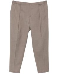 BRIGLIA - Bruine Geplooide Voorkant Rechte Pijp Broek - Lyst