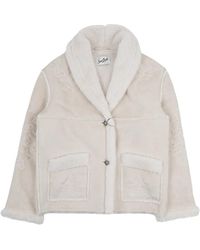 MC2 Saint Barth - Jassen ,Wit ,Leer Faux Fur & Shearling Jassen - Lyst