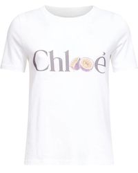 Chloé - Tops ,Wit ,Katoen Chloè T-Shirts En Polo's Wit - Lyst