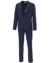 Boglioli - Kostuums ,Blauw ,Wol K-Jacket Suit - Lyst