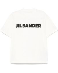 Jil Sander - Tops ,Wit ,Katoen Logo T-Shirt - Lyst
