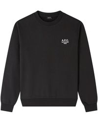 A.P.C. - Hoodies & Sweatvesten ,Blauw ,Katoen Sweater Rue Madame Paris - Lyst