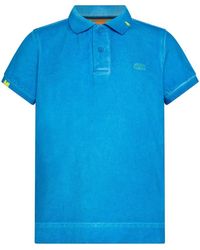 Sun 68 - Tops ,Blauw ,Katoen Speciaal Geverfd Katoenen Poloshirt - Lyst