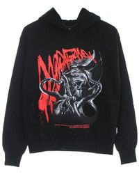 Propaganda - Hoodies & Sweatvesten ,Zwart ,Katoen Zwarte Tentakels Hoodie Lichtgewicht Sweatshirt - Lyst