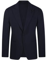 Lardini - Jassen ,Blauw ,Leer 850 Blazer - Lyst