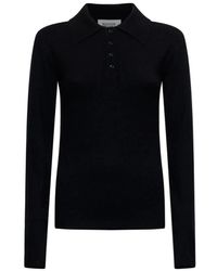 Silvian Heach - Schwarzes Shirt Mit Kragen Und Knöpfen - Lyst