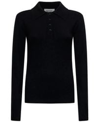 Silvian Heach - Zwart Shirt Met Kraag En Knopen - Lyst