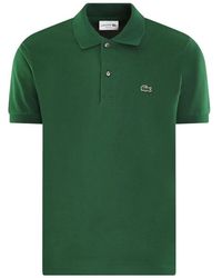 Lacoste - Tops ,Groen ,Katoen Clic Polo Shirt - Lyst