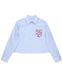 Philippe Model - Overhemden ,Blauw ,Katoen Overhemd - Lyst