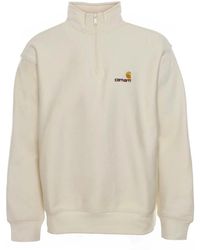 Carhartt - Hoodies & Sweatvesten ,Katoen Half Zip American Script Sweatshirt - Lyst
