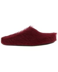 Marni - Long Hair Calfskin Fussbett Sabot - Lyst
