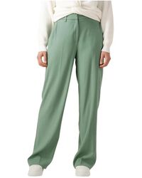 Minus - Groene Straight Leg Broek Livina - Lyst