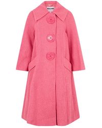 Moschino - Jassen ,Roze ,Katoen Technical Cotton Trench Rubber Logo - Lyst