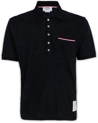 Thom Browne - Tops ,Blauw ,Katoen Stijlvolle Gebreide Collectie - Lyst